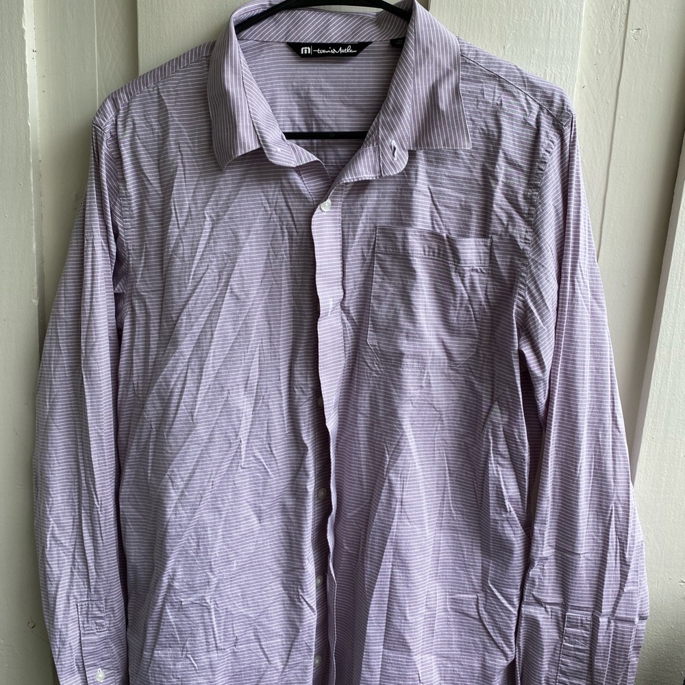 Travis Mathew Lavender Button Down Shirt